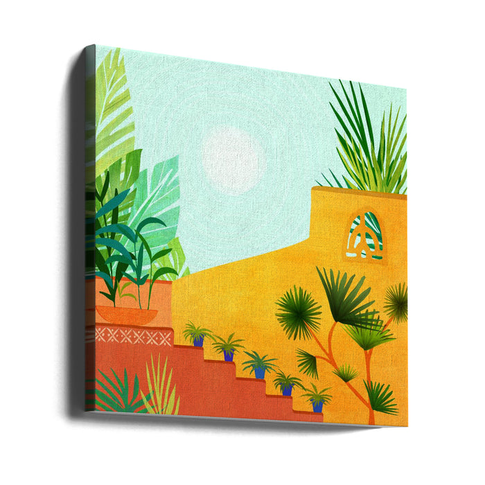 Colorful Garden Square Canvas Art