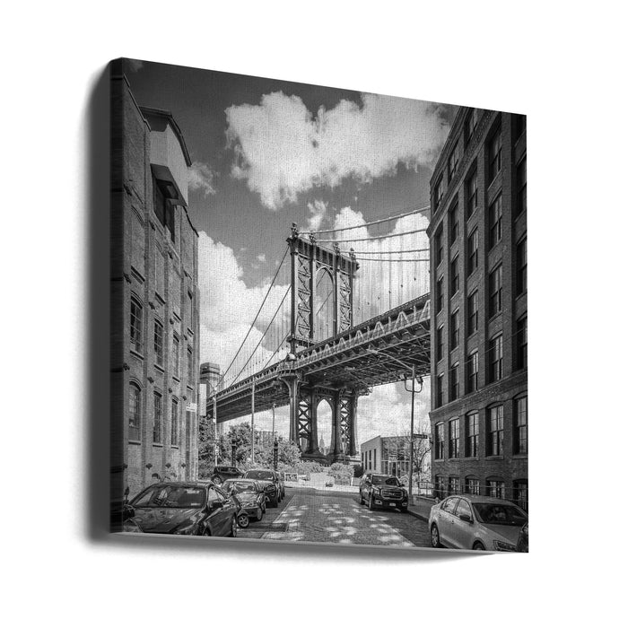 NYC Manhattan Bridge Square Canvas Art Print