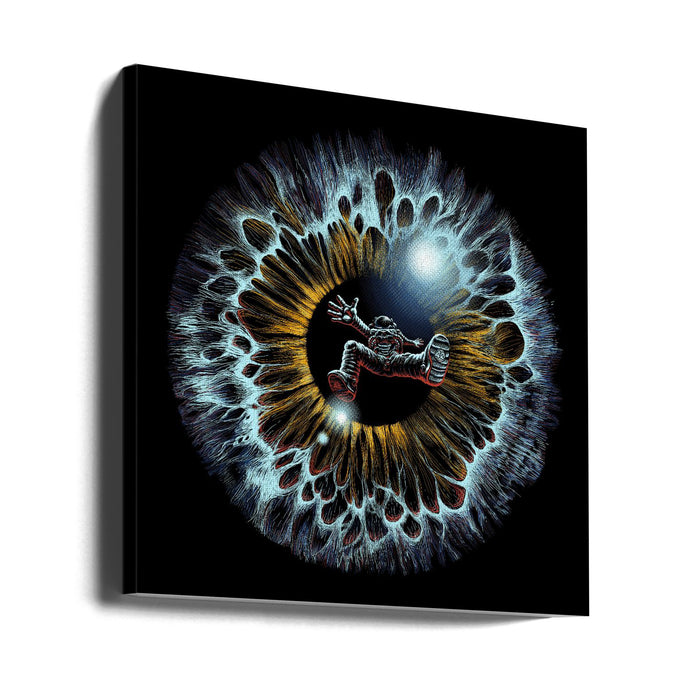 Lost In Your Eye Cosmic Square Canvas Art