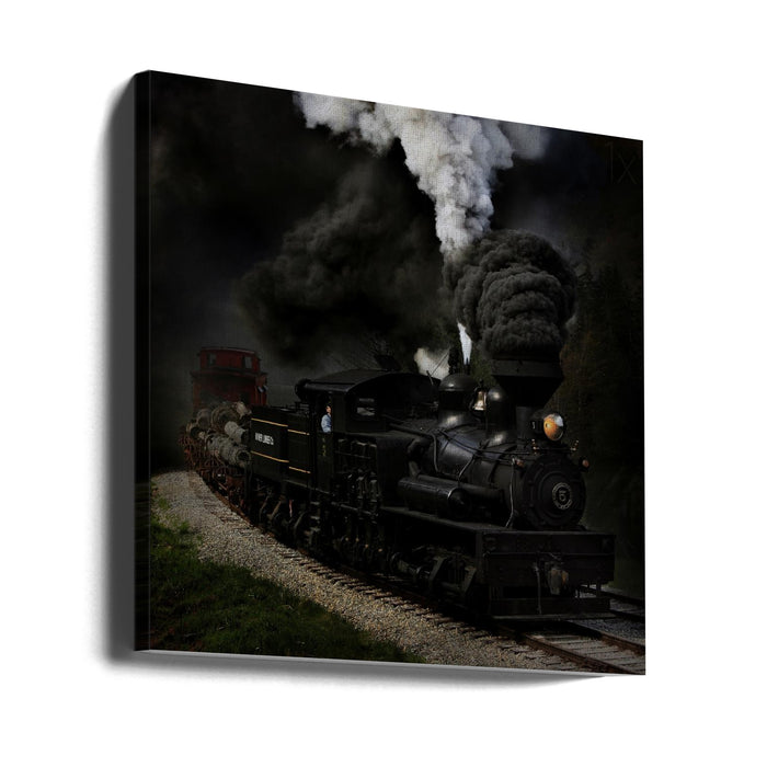 Blow That Whistle Square Canvas Art