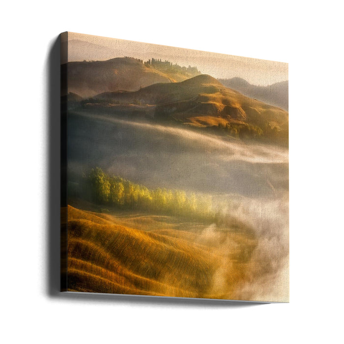 Mists... Square Canvas Art Print