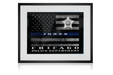 Chicago Police Thin Blue Line Flag officer wall art print decor