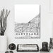 Cleveland Ohio map framed wall art print | Modern Memory Design