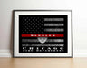 Custom Firefighter Thin Red Line Flag Custom made Picture Frame Store New Jersey