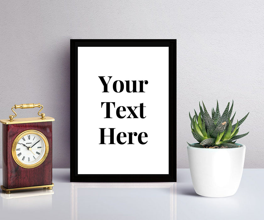 Custom Quote print framed wall art frame