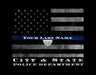 Custom Thin Blue Line Flag framed 11x14 : Promotion