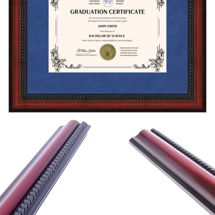 University of Connecticut Diploma Frame 8.5x11 Certificate Blue