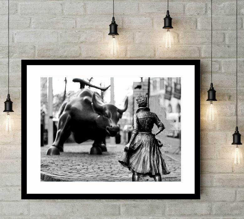 Fearless girl statue Wall street bull Fearless Woman Feminist art