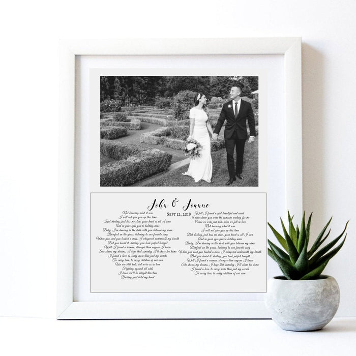 Frame custom for wedding anniversary art canvas print