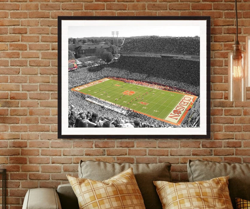 Framed Art Clemson University Football Stadium Death Valley Frank Howard Field