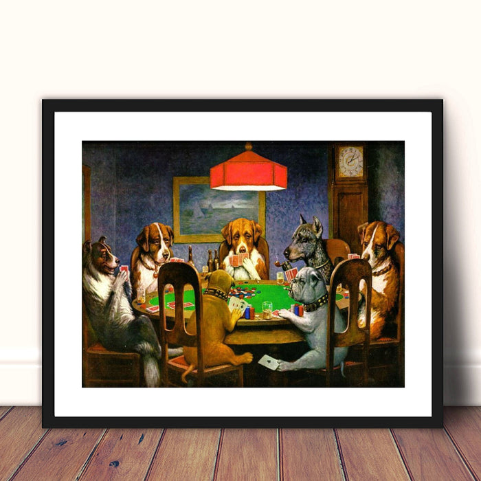 Dogs Playing Poker by Cassius Marcellus Coolidge Poker room art Framed Art Dogs Playing Poker by Cassius Marcellus Coolidge Canvas