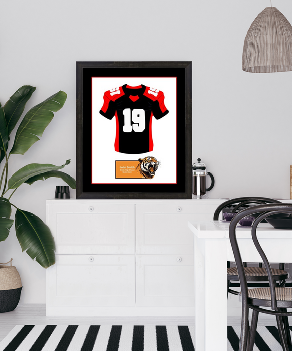 California High School Football Jersey Frame Print Senior Night Gift 