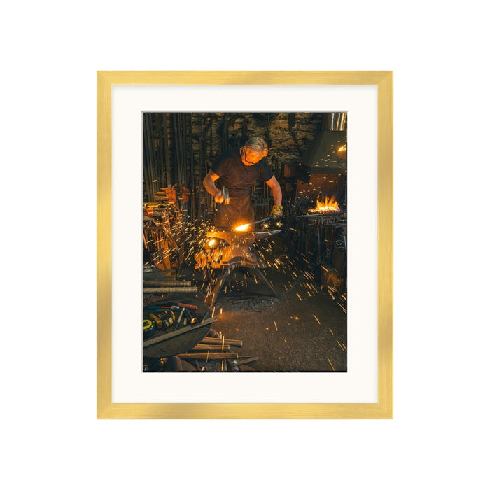 Modern Flat Lighting Gold Picture Frame