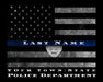 Police graduation Gift Thin Blue Line picture frame canvas art