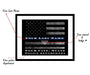 Police graduation Gift Thin Blue Line picture frame canvas art