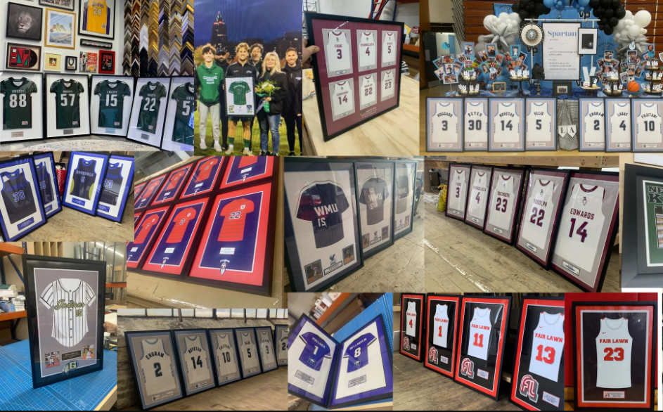 New Jersey High School Football Jersey Frame Print Senior Night Gift 