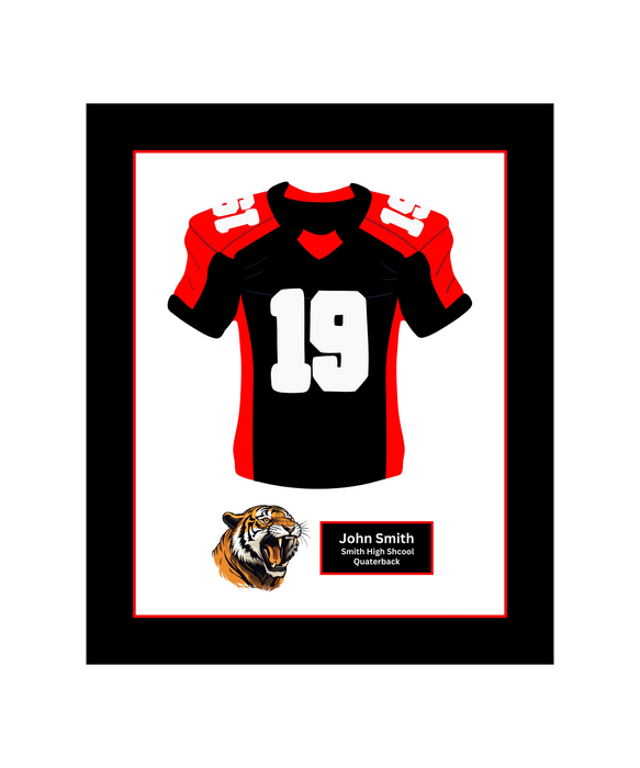 Iowa High School Football Jersey Frame Print Senior Night Gift 