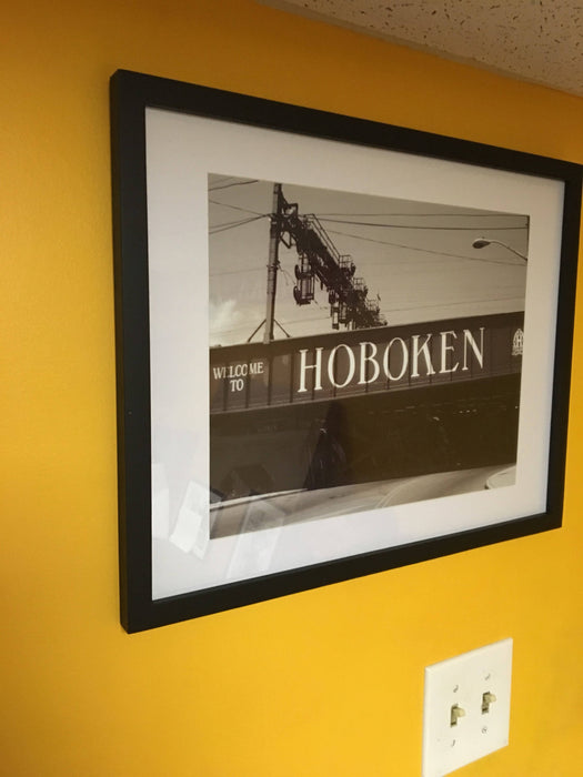 Hoboken NJ Sign welcome wall art framed canvas poster print