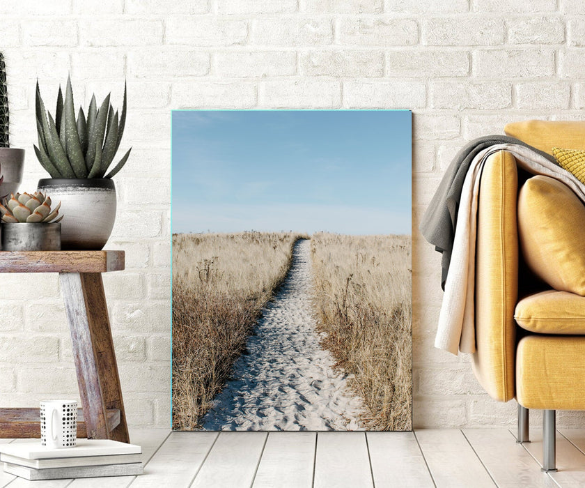 Landscape Ocean Beach Sand Walkway Canvas Prints Summer Beach Dec