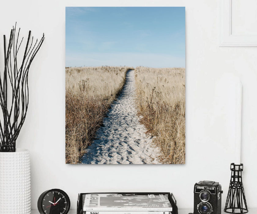 Landscape Ocean Beach Sand Walkway Canvas Prints Summer Beach Dec