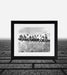 New york City Black white photography lunch on a bean frame wall art