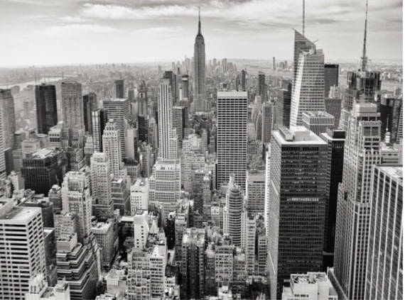 New York City art picture frame poster prints black and white Skyline