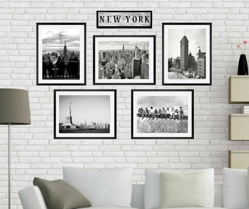 New York City art picture frame poster prints black and white Skyline