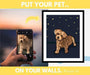 Pet portrait custom personalized framed art print for home decor Picture Frame Store New Jersey