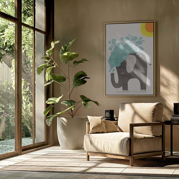 Funny elephant Framed Art Modern Wall Decor