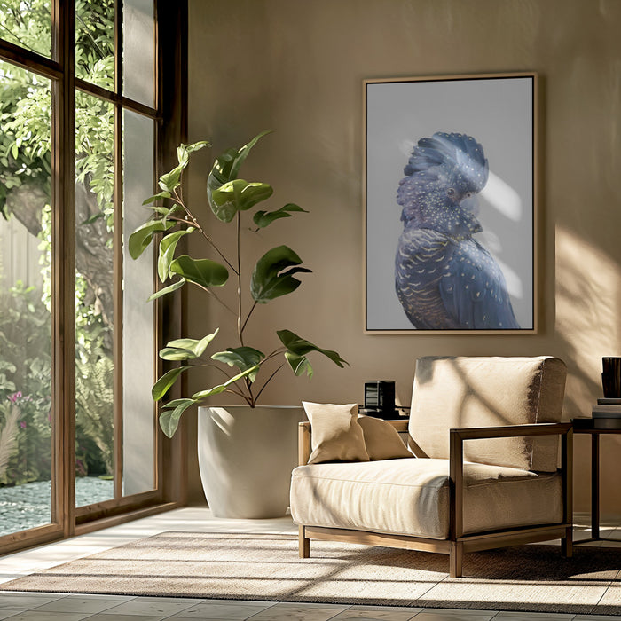 Black Cockatoo Framed Art Modern Wall Decor