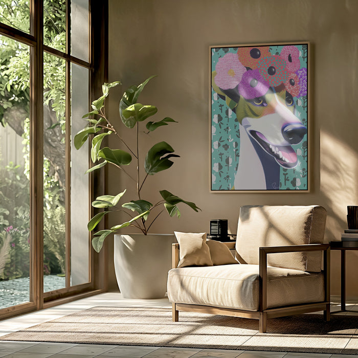 Gorgeous Greyhound Framed Art Modern Wall Decor