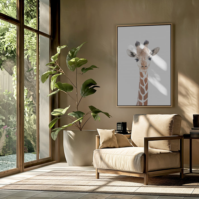 Baby Giraffe Framed Art Modern Wall Decor