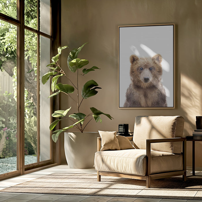 Baby Bear Framed Art Modern Wall Decor