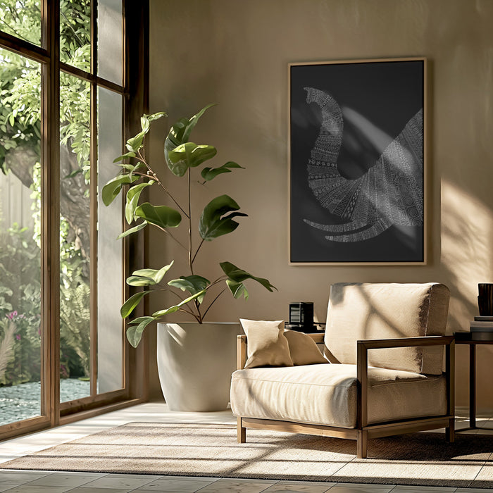 Elephant Nº2 Framed Art Modern Wall Decor