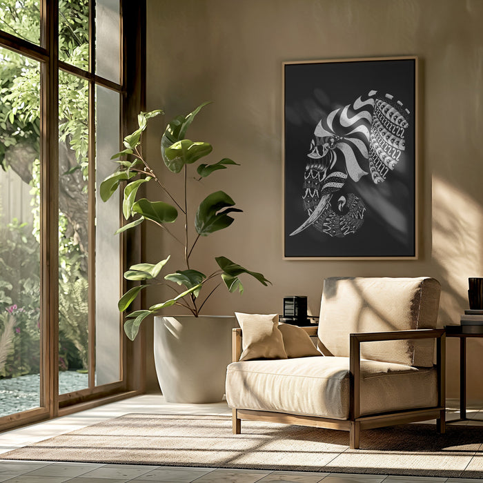 Ornate Elephant Ii Framed Art Wall Decor