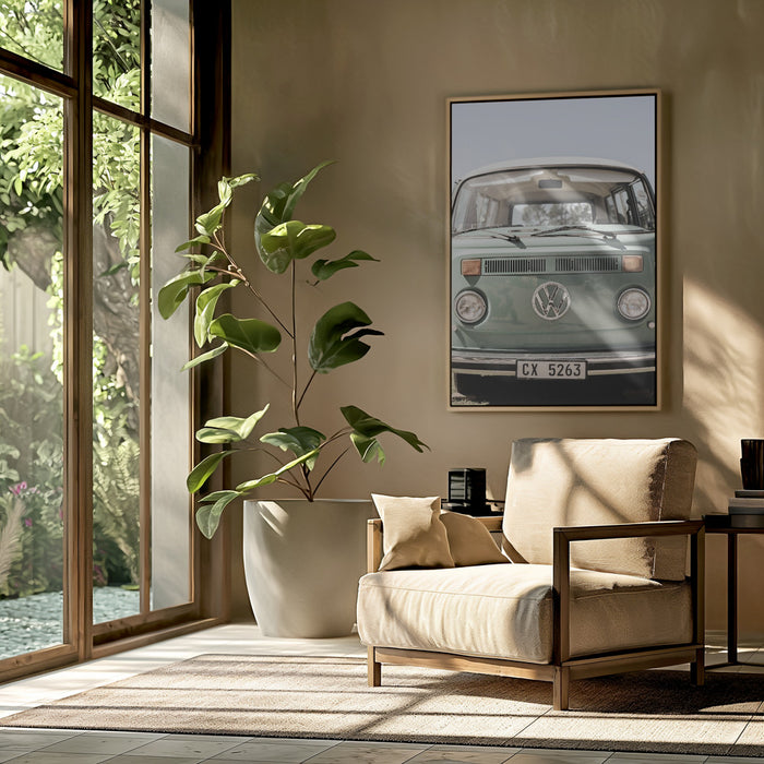 Vw Kombi Framed Art Modern Wall Decor