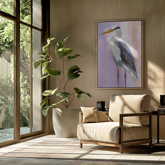 Stork Framed Art Modern Wall Decor