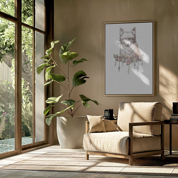 Wolf Art Framed Art Modern Wall Decor