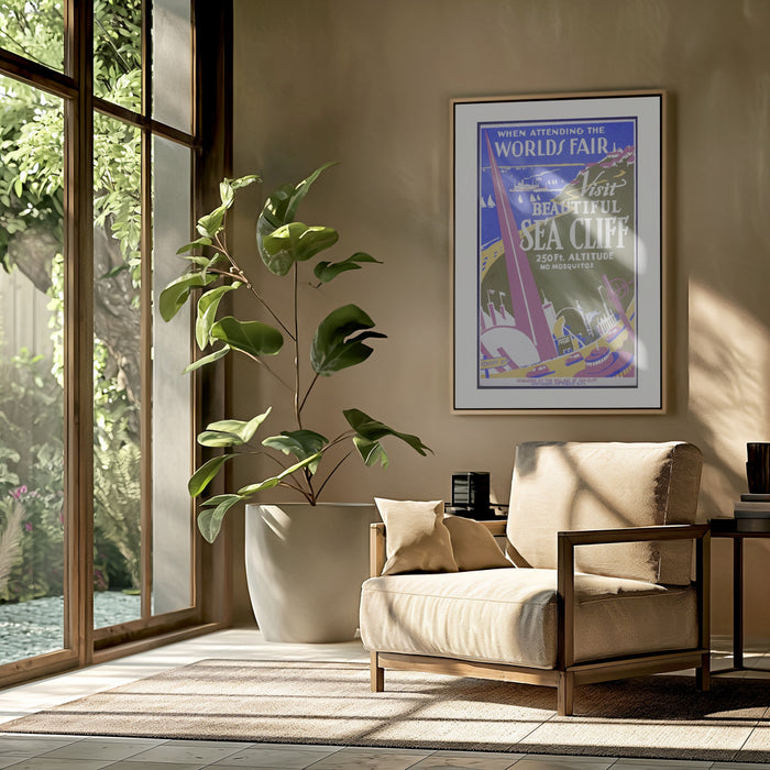 When Attending the Worlds Fair, Visit Beautiful Sea Cliff Framed Art Wall Decor