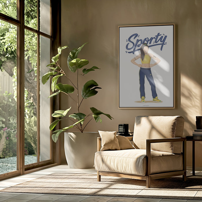 Sporty Spice Framed Art Modern Wall Decor