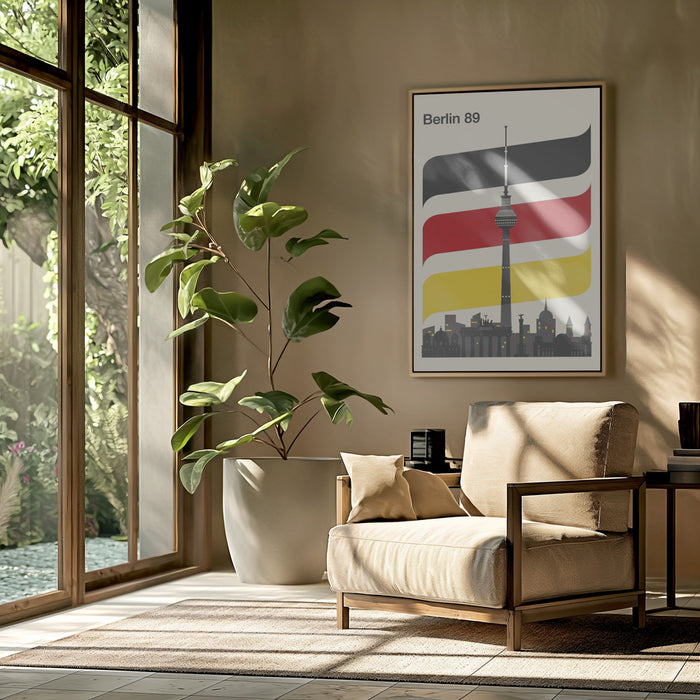 Berlin Retro Travel Print Framed Art Modern Wall Decor