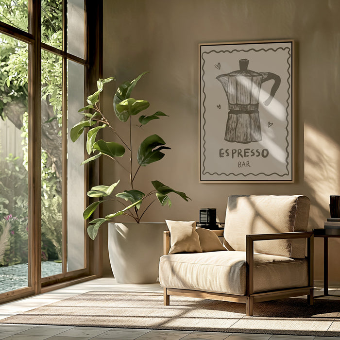 Espresso Framed Art Modern Wall Decor