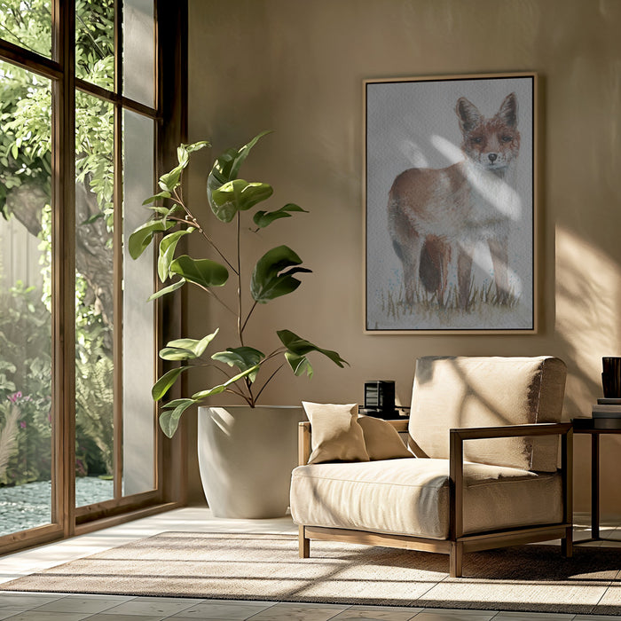 Fox Framed Art Modern Wall Decor