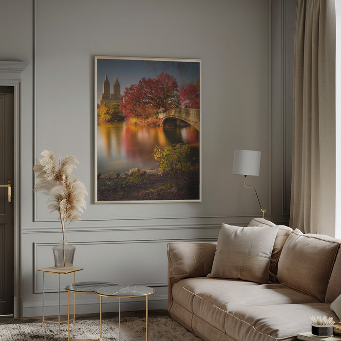 Fall in Central Park Framed Art Modern Wall Decor