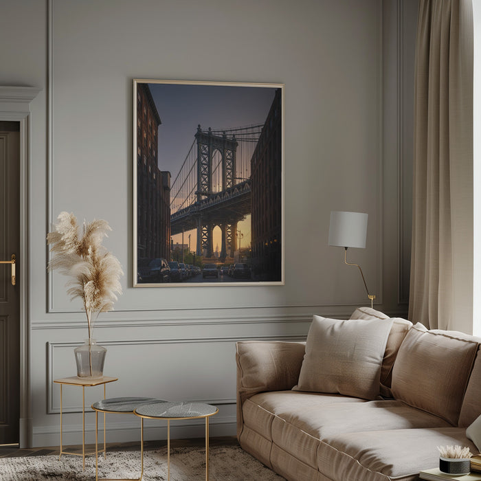 Manhattan Bridge Dumbo Brooklyn Framed Art Modern Wall Decor