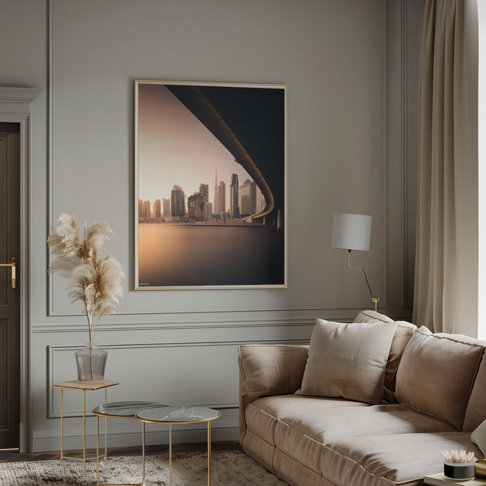 Dubai Business Bay Framed Art Modern Wall Decor