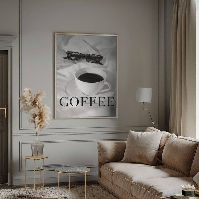 Coffee in Bed Framed Art Modern Wall Decor