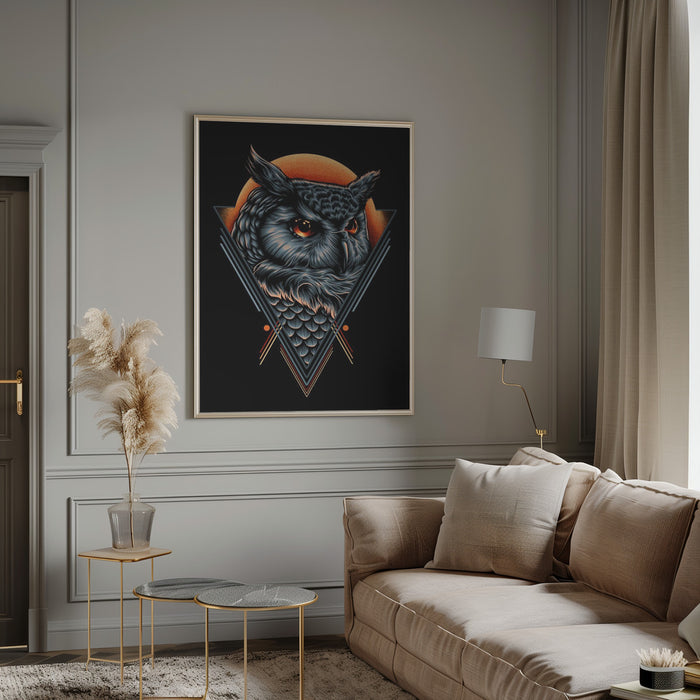 I Am The OWL Framed Art Modern Wall Decor