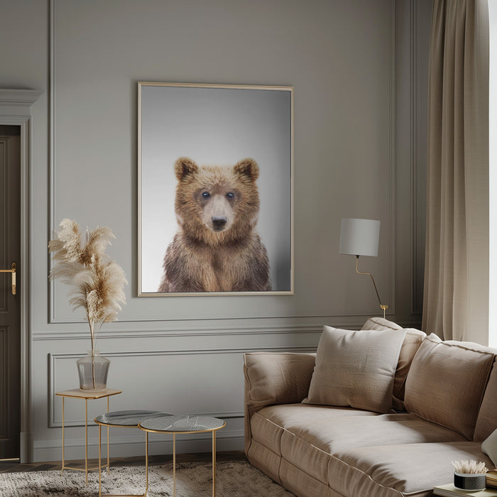 Baby Bear Framed Art Modern Wall Decor