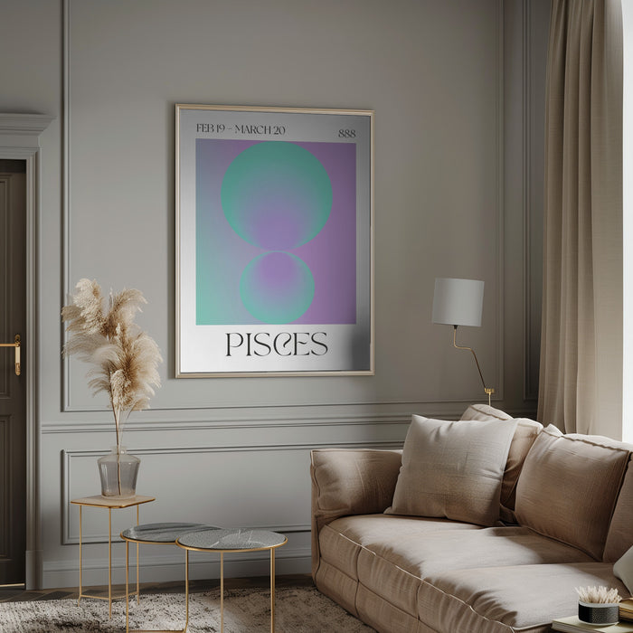 Pisces Framed Art Modern Wall Decor